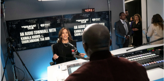 Kamala Harris with Charlamagne Tha God